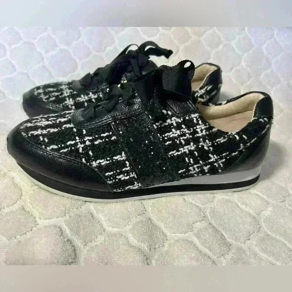 Kate Spade New York Sidney Tweed. Size 8  Trainers Sneakers. Sequins. - Picture 2 of 8